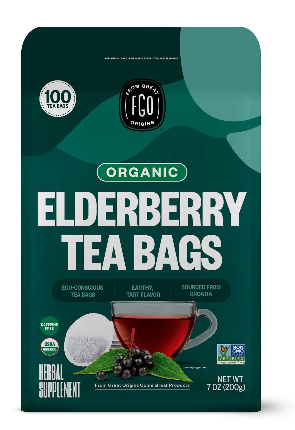 ElderZen Organic Tea - Caffeine-Free Eco Bags -  by Handbags Specialist Headquarter | Available at Handbags Specialist Headquarter