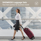 SHOWKOO Armygreen 3-Piece Expandable Luggage Set - Luggage Travel Bags by Handbags Specialist Headquarter | Available at Handbags Specialist Headquarter