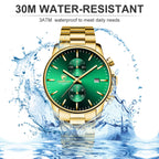 Golden Hour Elite Chrono Steel Men’s Quartz Watch