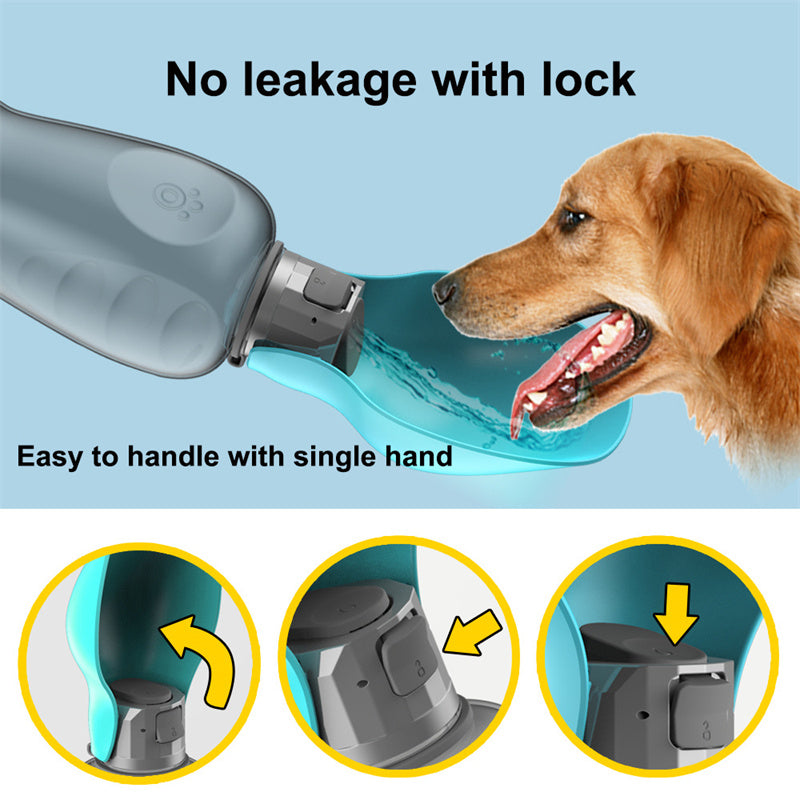PawHydrate 800ml Foldable Leakproof Dog Water Bottle