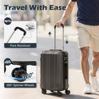 Coolife Expandable Spinner Luggage Set - 3 Piece - Luggage Travel Bags by Handbags Specialist Headquarter | Available at Handbags Specialist Headquarter