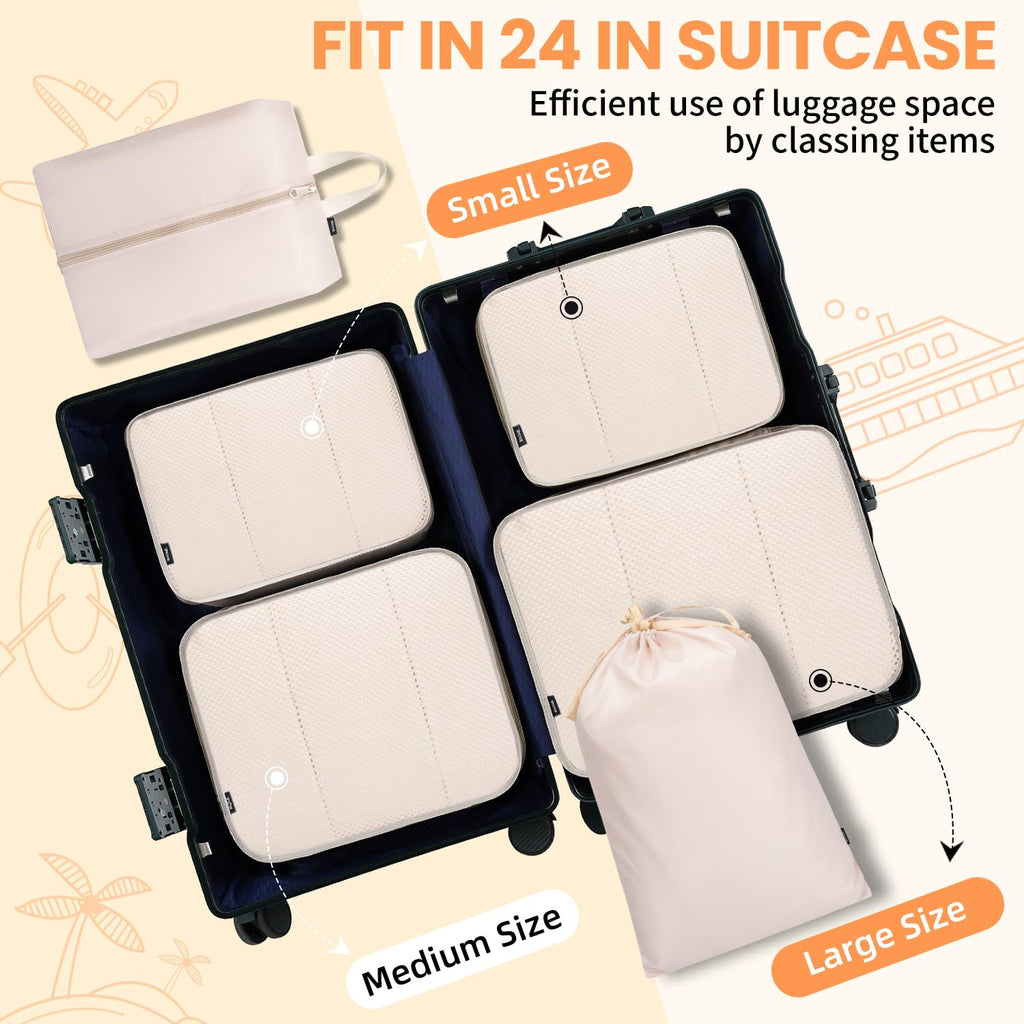 TravelMate 8-Piece Packing Cubes - Luggage Travel Bags by Handbags Specialist Headquarter | Available at Handbags Specialist Headquarter