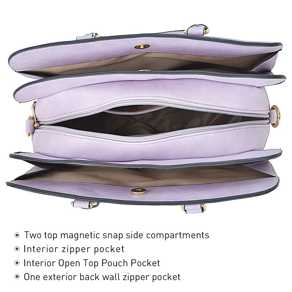 Women’s 2pc Tote & Wallet Handbag Set with 3 Compartments