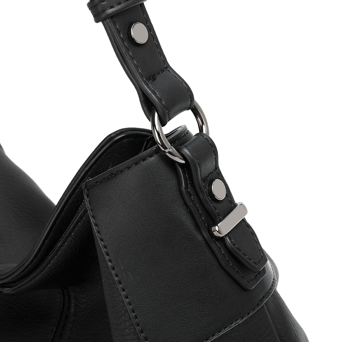Lapsting Boho Faux Leather Hobo Shoulder Bag