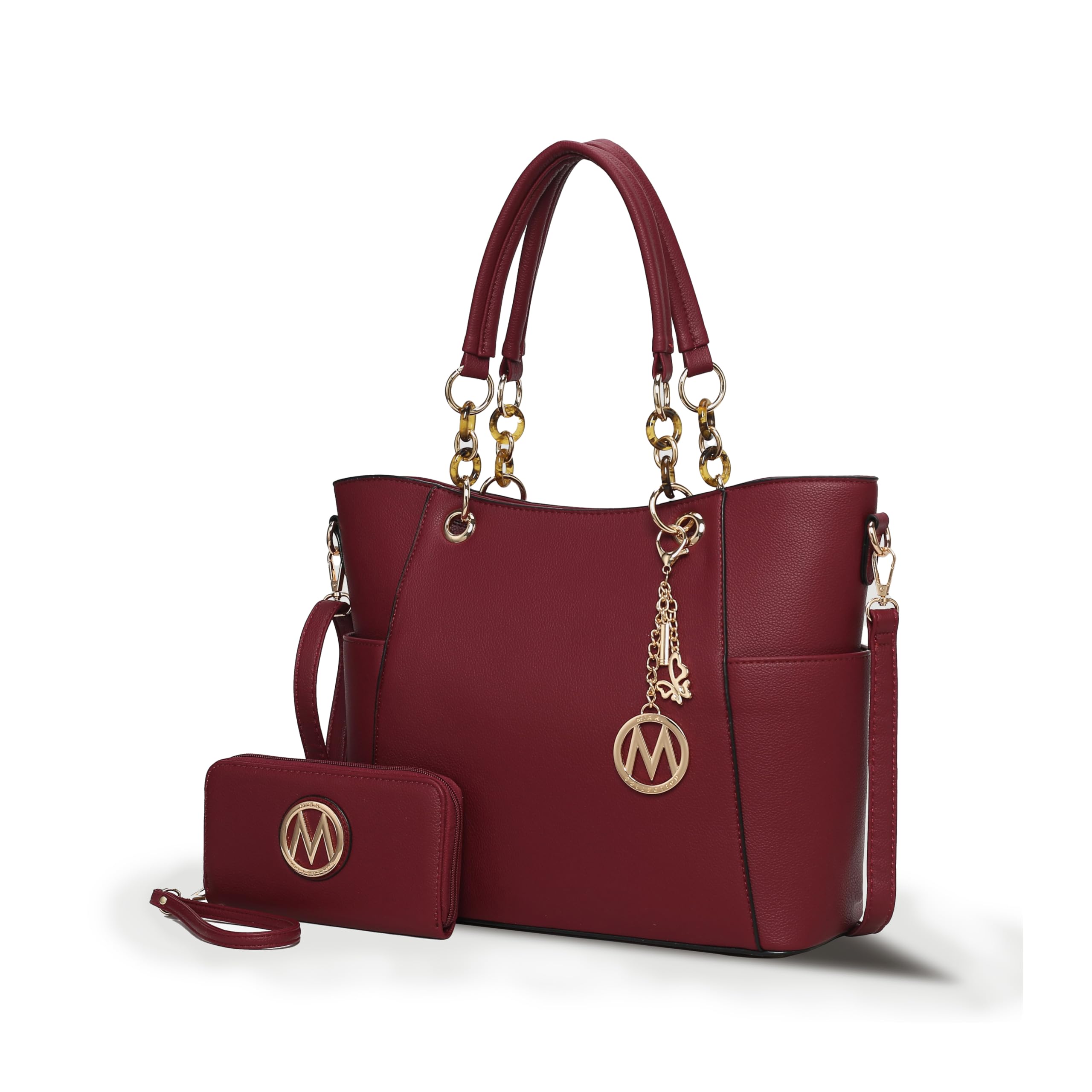 MKF Collection Vegan Leather Tote & Wallet Set