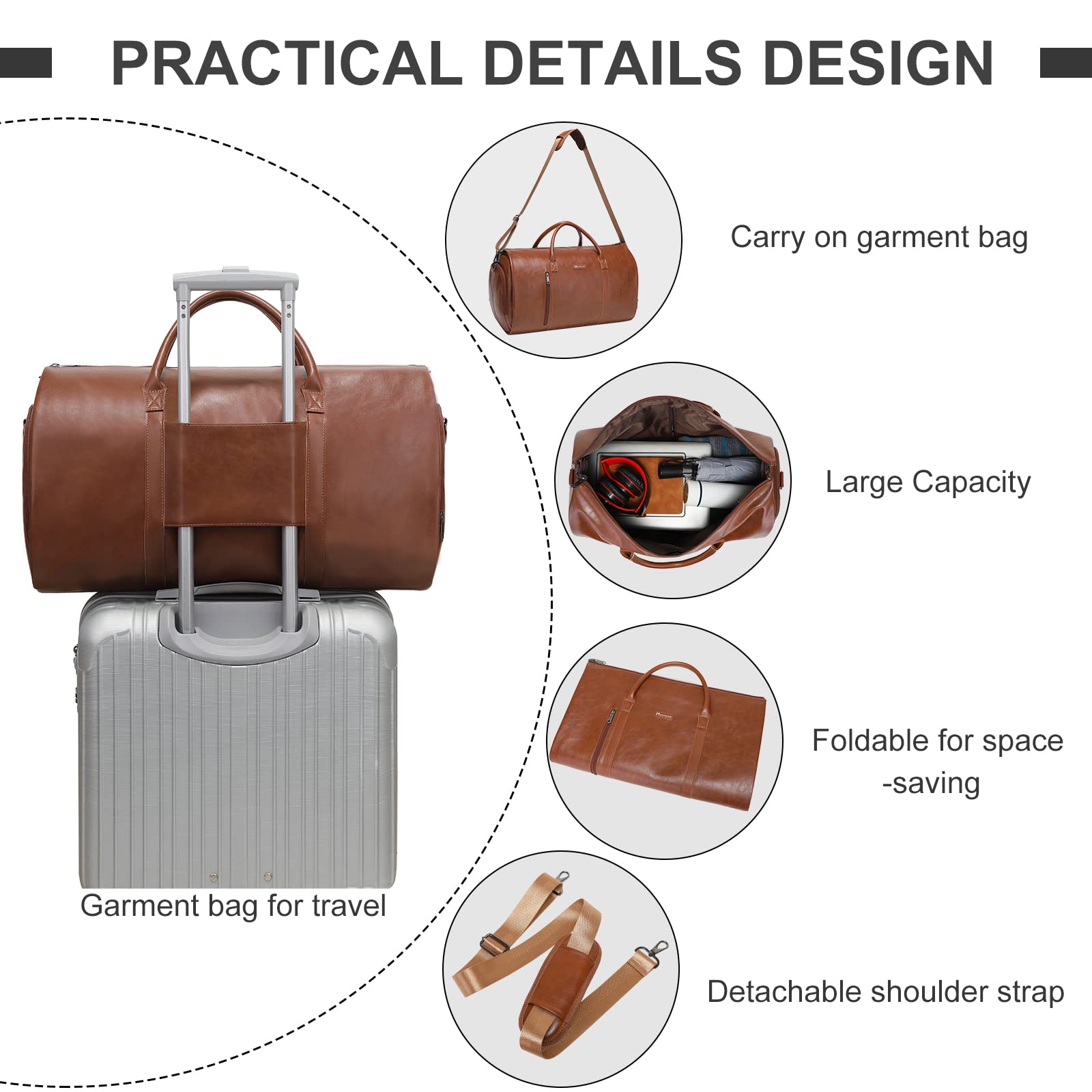 Modoker Travel Garment Bag - Versatile & Stylish - Luggage Travel Bags by Handbags Specialist Headquarter | Available at Handbags Specialist Headquarter