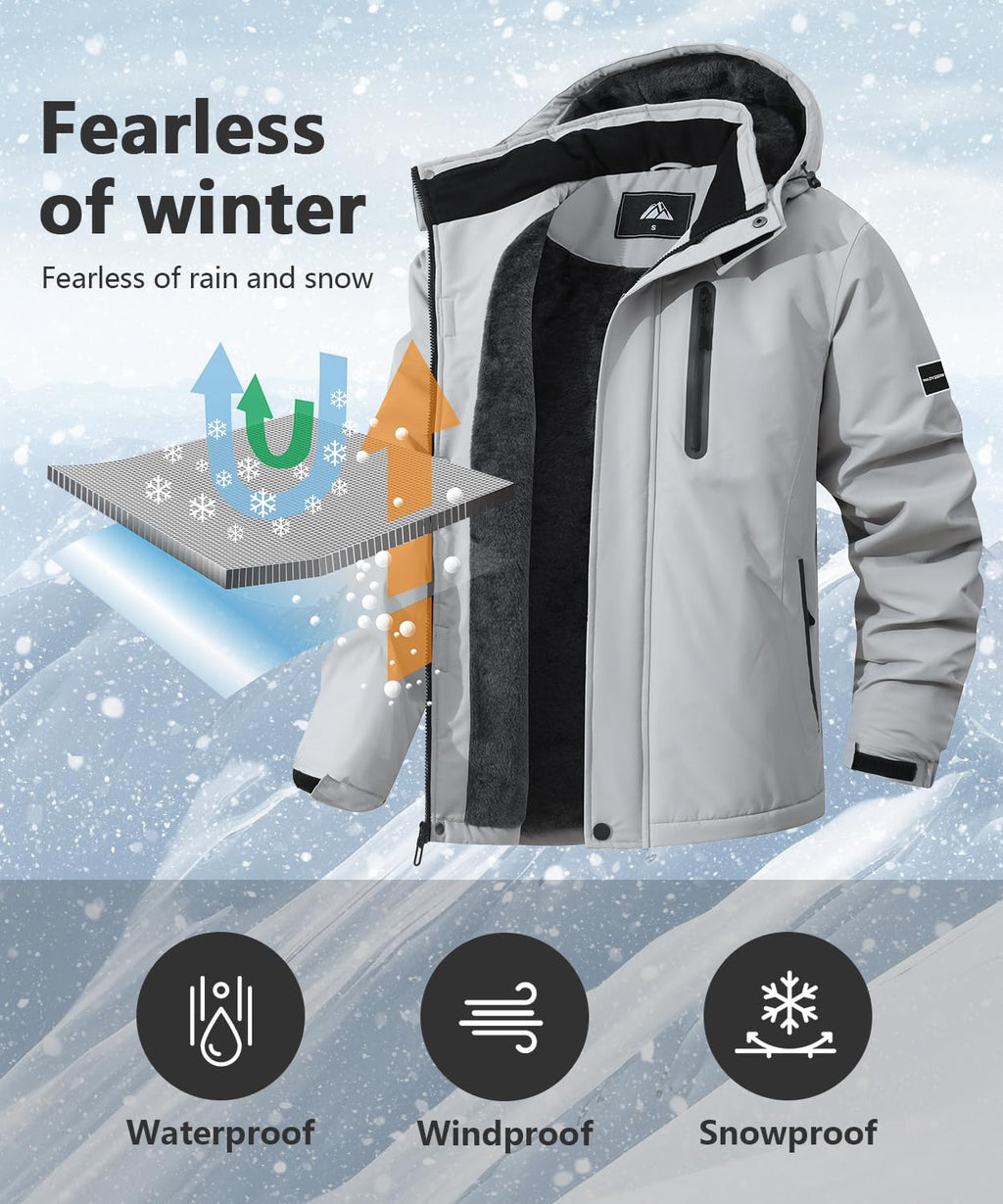 Men's Mountain Ski Jacket - Waterproof & Warm