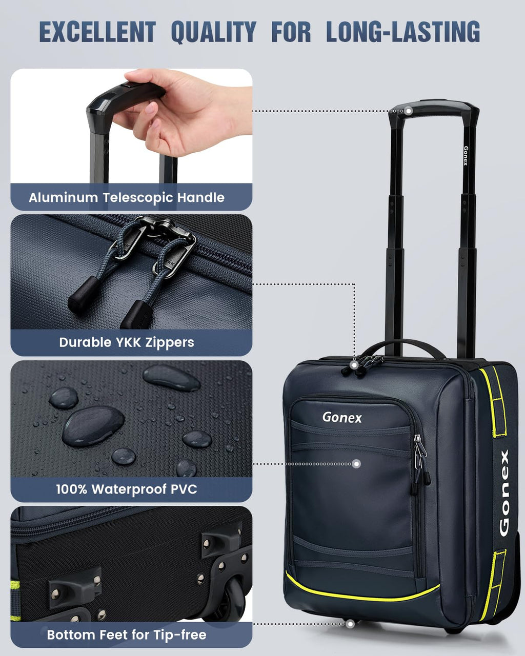 Gonex 70L Wheeled Duffle - Olive Green Travel Bag -  by Handbags Specialist Headquarter | Available at Handbags Specialist Headquarter