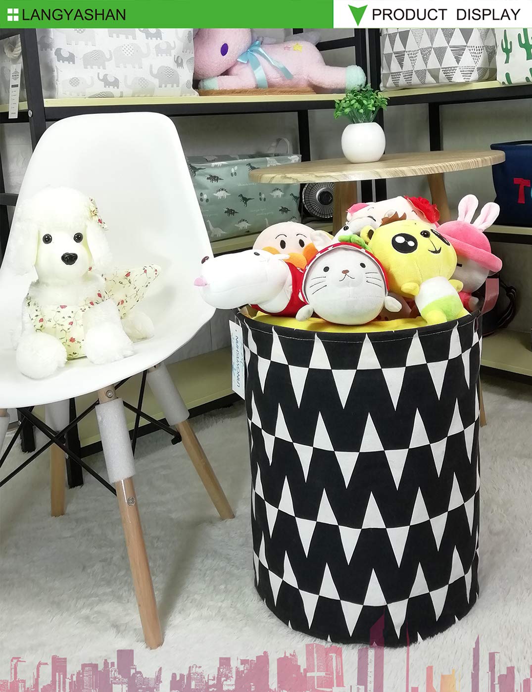 Collapsible Canvas Hamper by LANGYASHAN - Laundry Baskets by Handbags Specialist Headquarter | Available at Handbags Specialist Headquarter