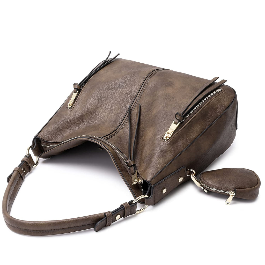 Lapsting Boho Faux Leather Hobo Shoulder Bag