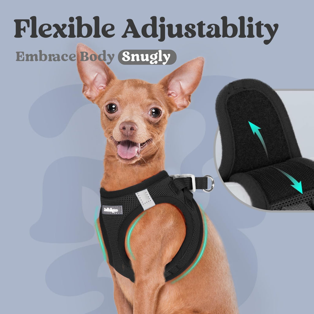 BunnyStep: Reflective Mesh Harness for Small Dogs -  by Handbags Specialist Headquarter | Available at Handbags Specialist Headquarter