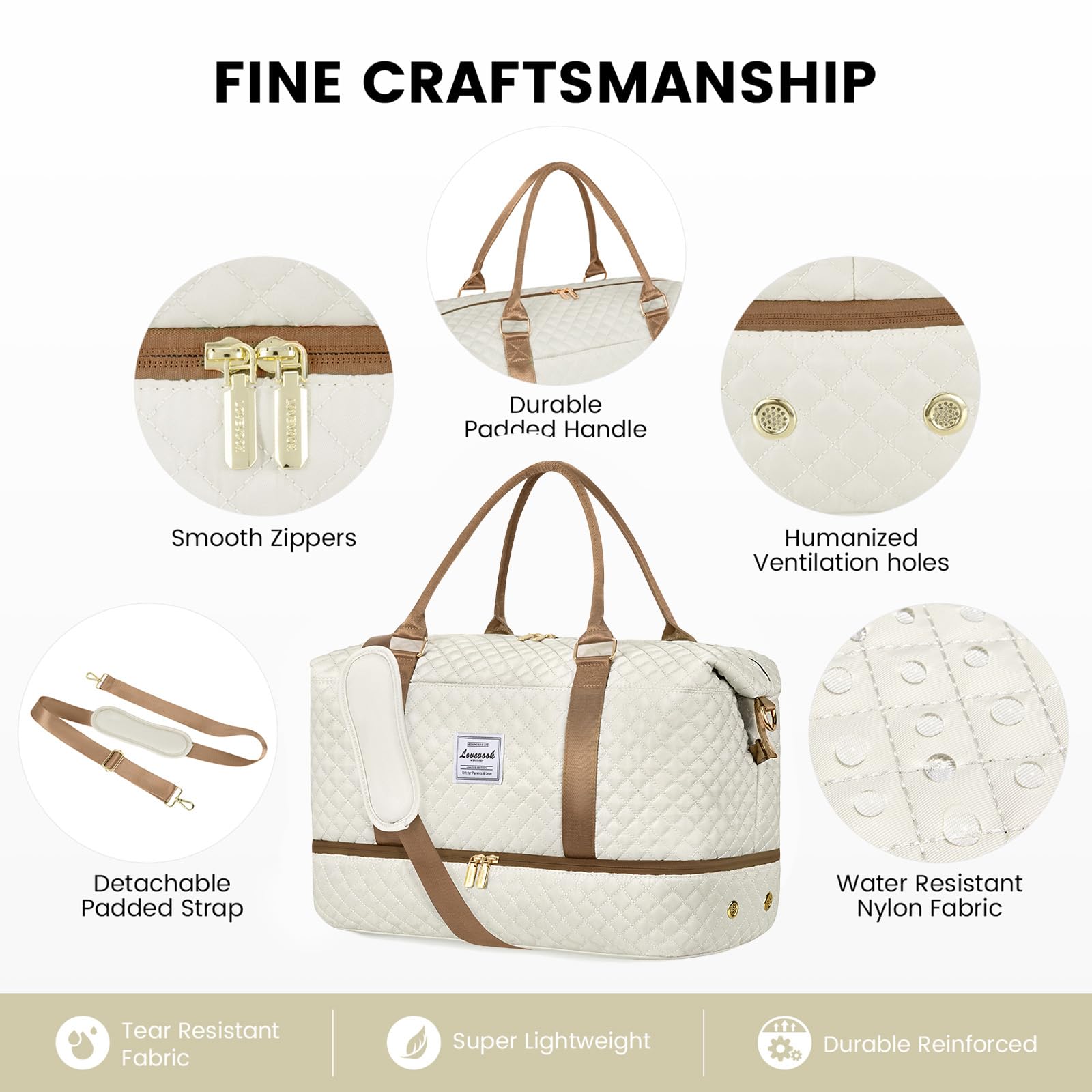 LOVEVOOK All-in-One Duffle: Travel & Gym Ready - Luggage Travel Bags by Handbags Specialist Headquarter | Available at Handbags Specialist Headquarter