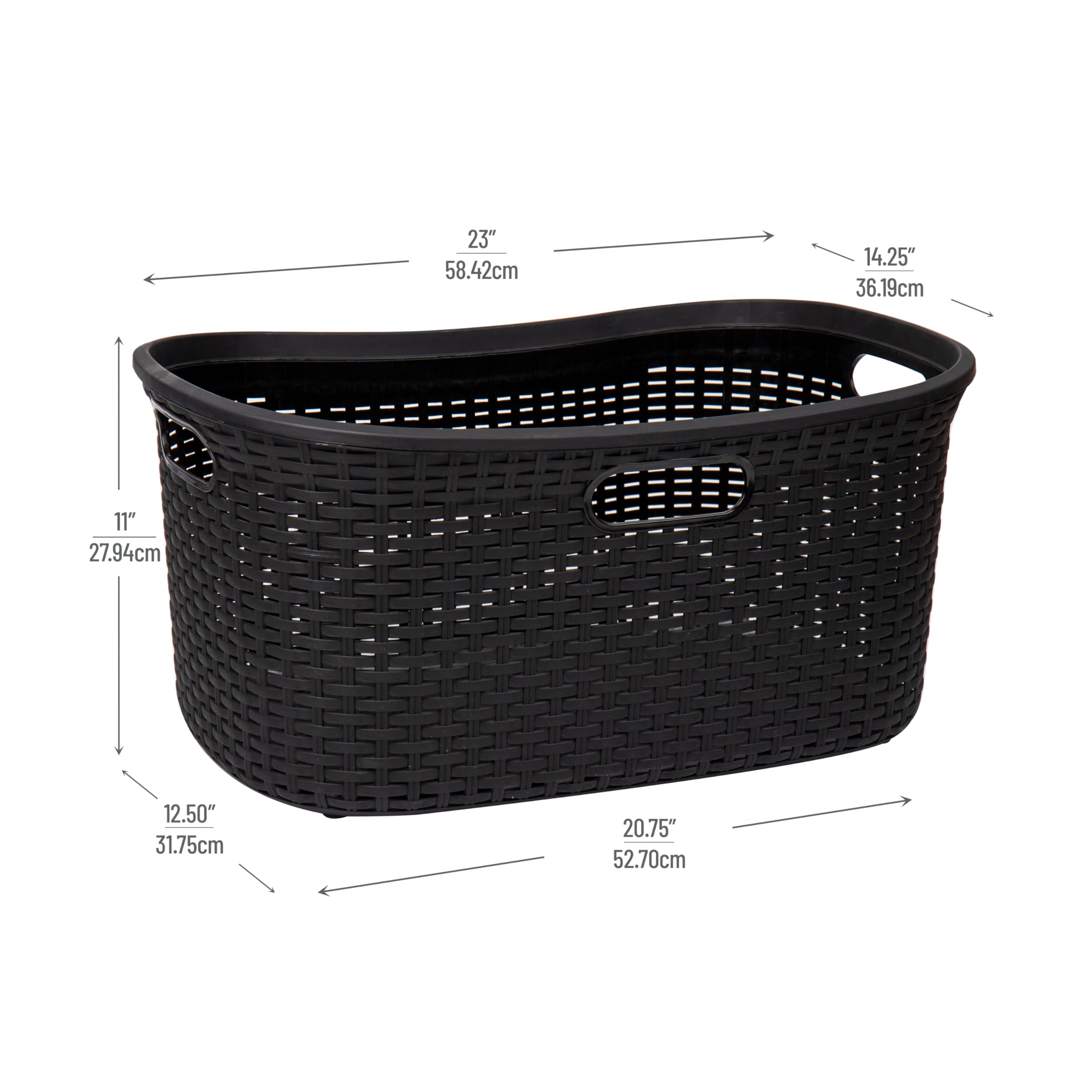 Ivory Wicker Mind Reader 40L Laundry Basket - Laundry Baskets by Handbags Specialist Headquarter | Available at Handbags Specialist Headquarter