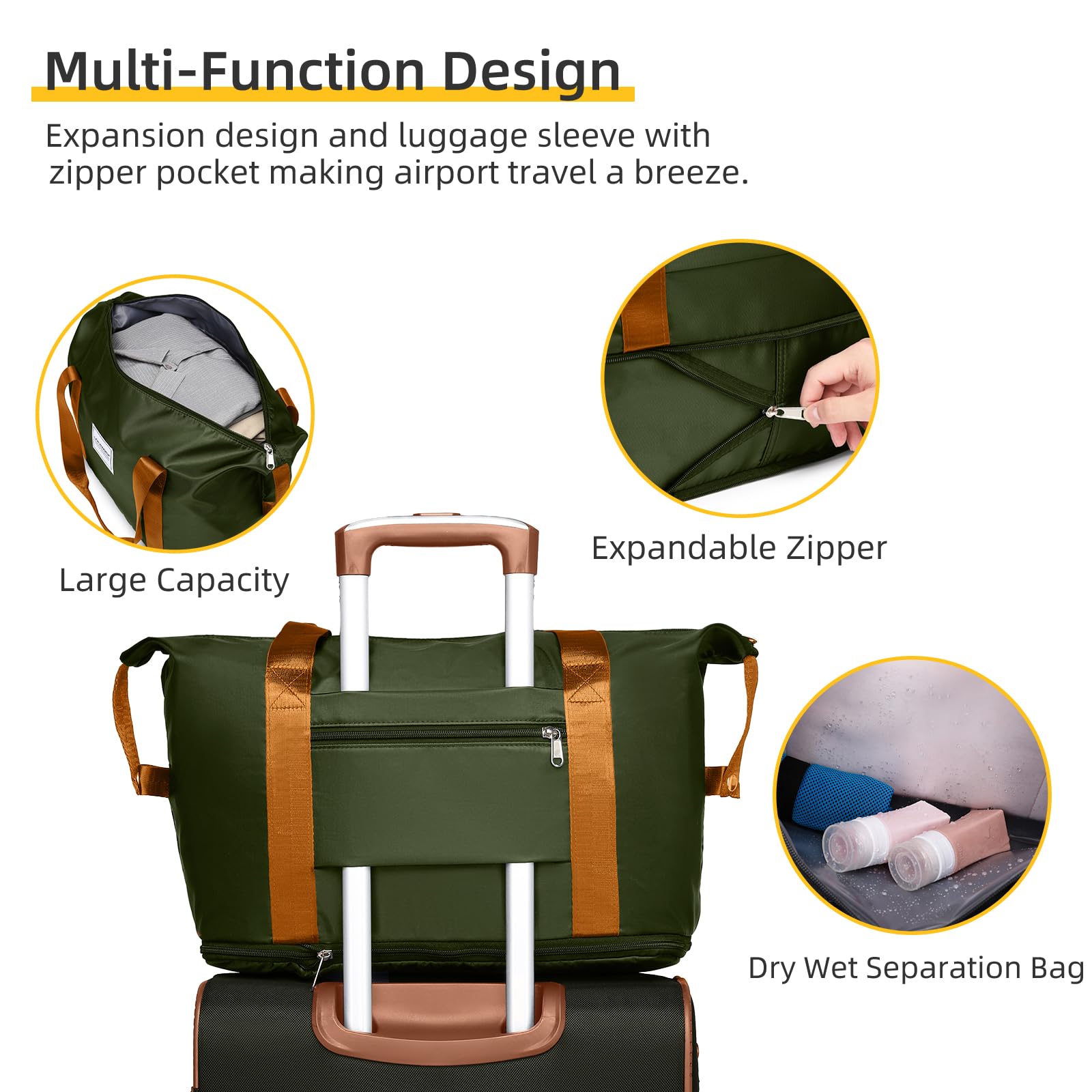 LARVENDER Expandable 5-Piece Spinner Luggage Set -  by Handbags Specialist Headquarter | Available at Handbags Specialist Headquarter