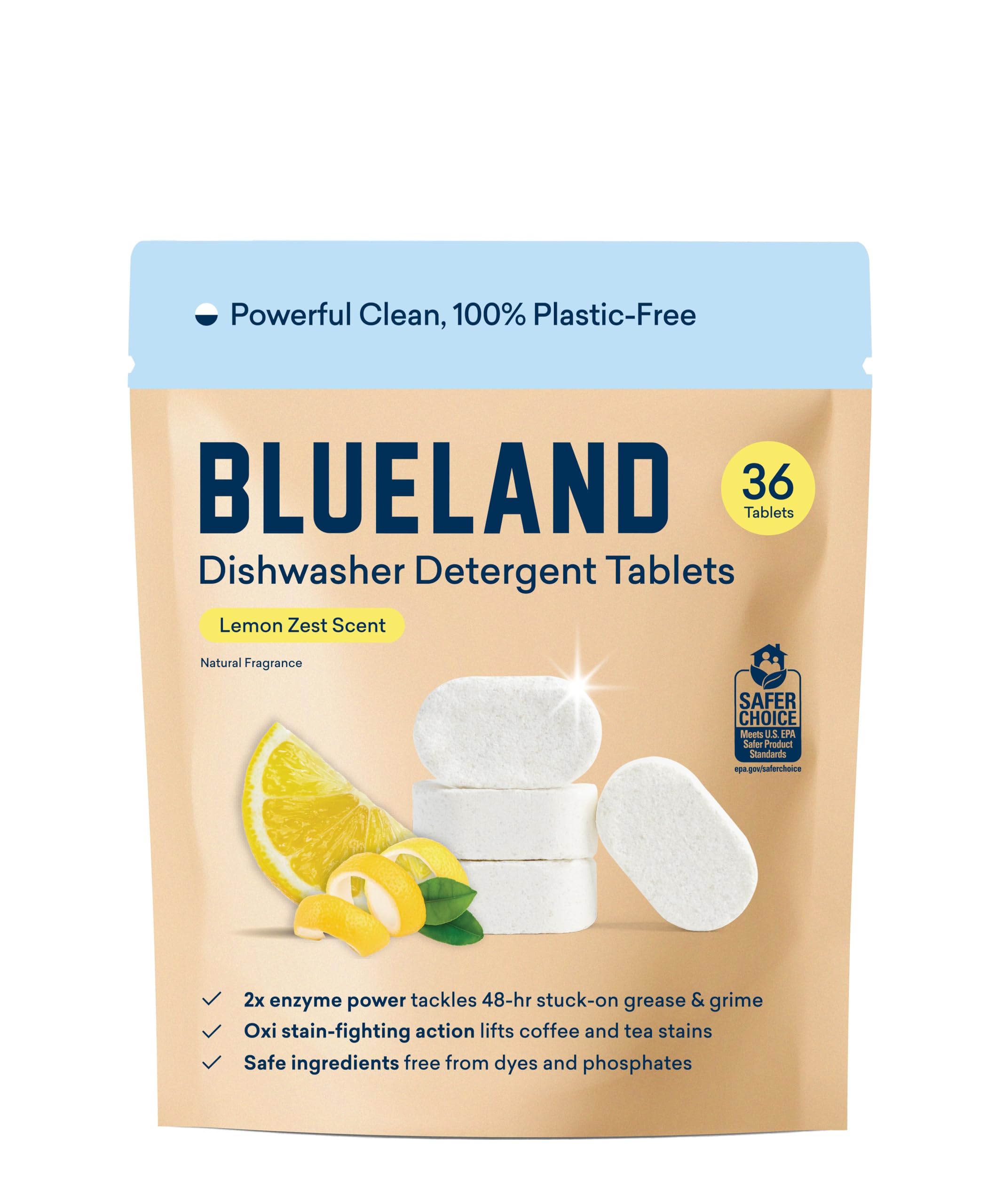 EcoClean Tabs: 60ct Plastic-Free Dishwasher Pods -  by Handbags Specialist Headquarter | Available at Handbags Specialist Headquarter