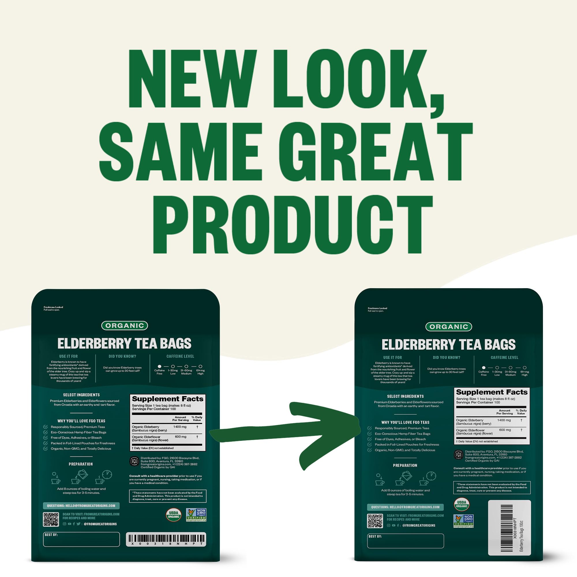 ElderZen Organic Tea - Caffeine-Free Eco Bags -  by Handbags Specialist Headquarter | Available at Handbags Specialist Headquarter