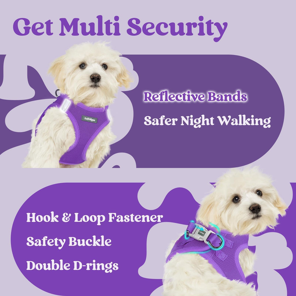 BunnyStep: Reflective Mesh Harness for Small Dogs -  by Handbags Specialist Headquarter | Available at Handbags Specialist Headquarter