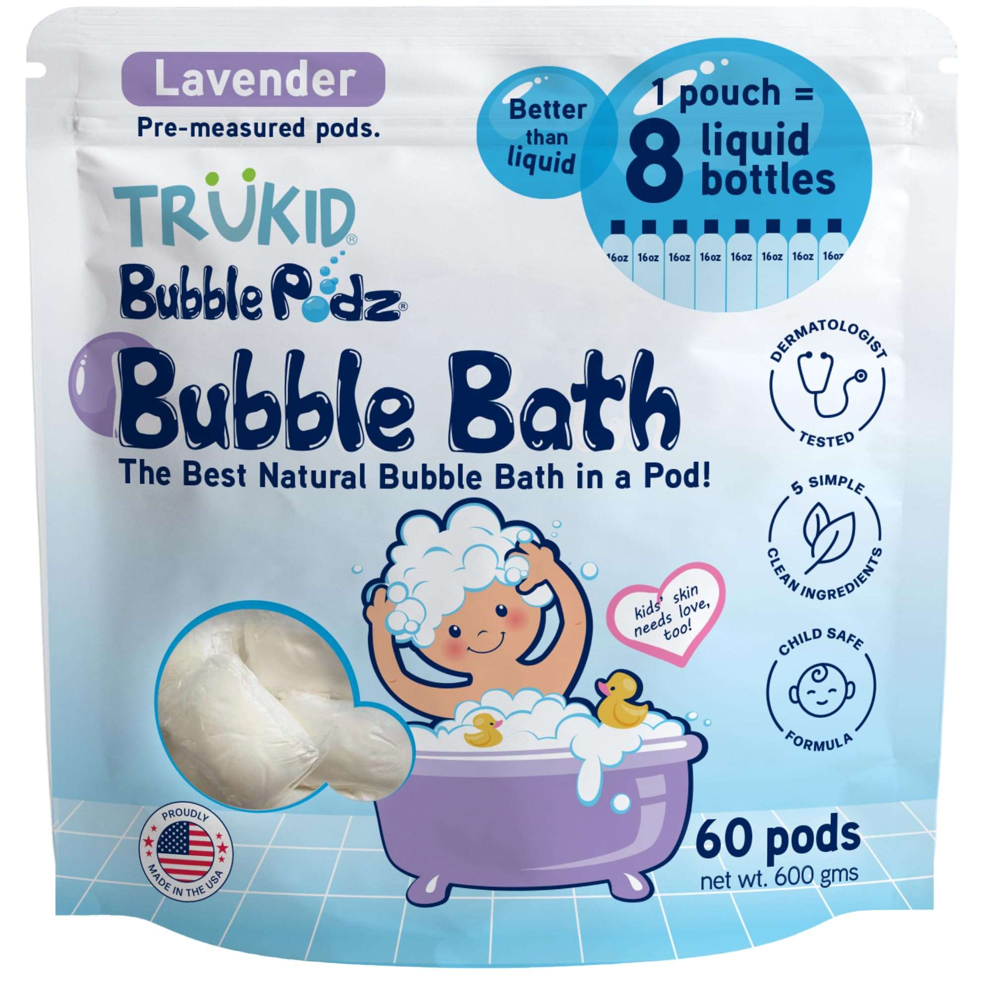 TruKid Bubble Podz: Gentle Lavender Bath Bombs - Baby Products by Handbags Specialist Headquarter | Available at Handbags Specialist Headquarter