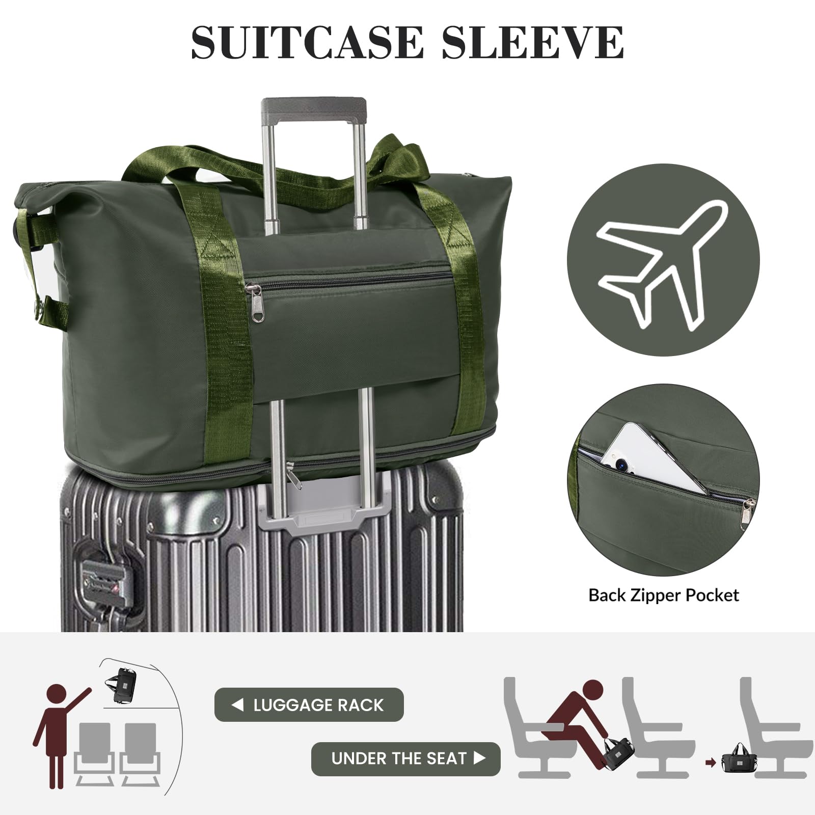 Pink Expandable Travel Duffel with Wet Pocket -  by Handbags Specialist Headquarter | Available at Handbags Specialist Headquarter