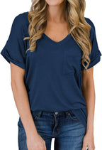 Best Casual V-neck tee for women 2025 - Women Tops by Handbags Specialist Headquarter | Available at Handbags Specialist Headquarter