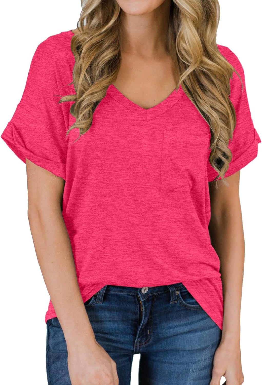 Best Casual V-neck tee for women 2025 - Women Tops by Handbags Specialist Headquarter | Available at Handbags Specialist Headquarter