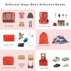 TravelMate 8-Piece Packing Cubes - Luggage Travel Bags by Handbags Specialist Headquarter | Available at Handbags Specialist Headquarter