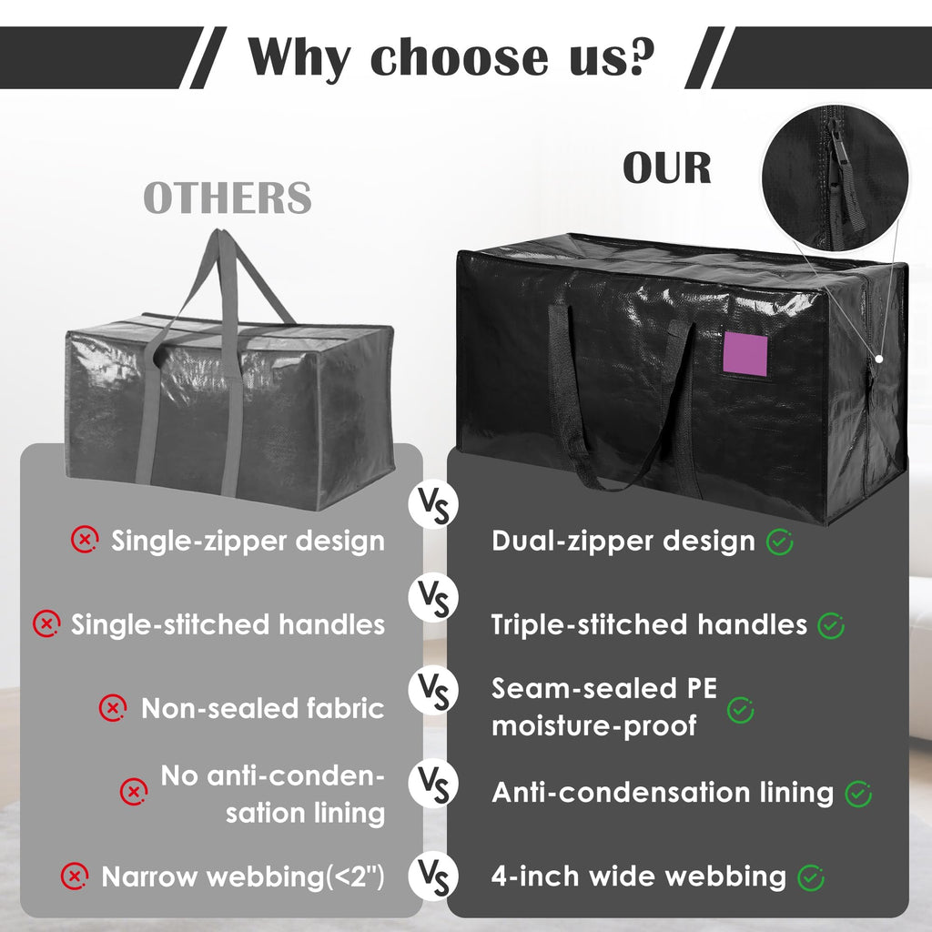 6 Pack XL Heavy Duty Moving Bags - Dark Blue