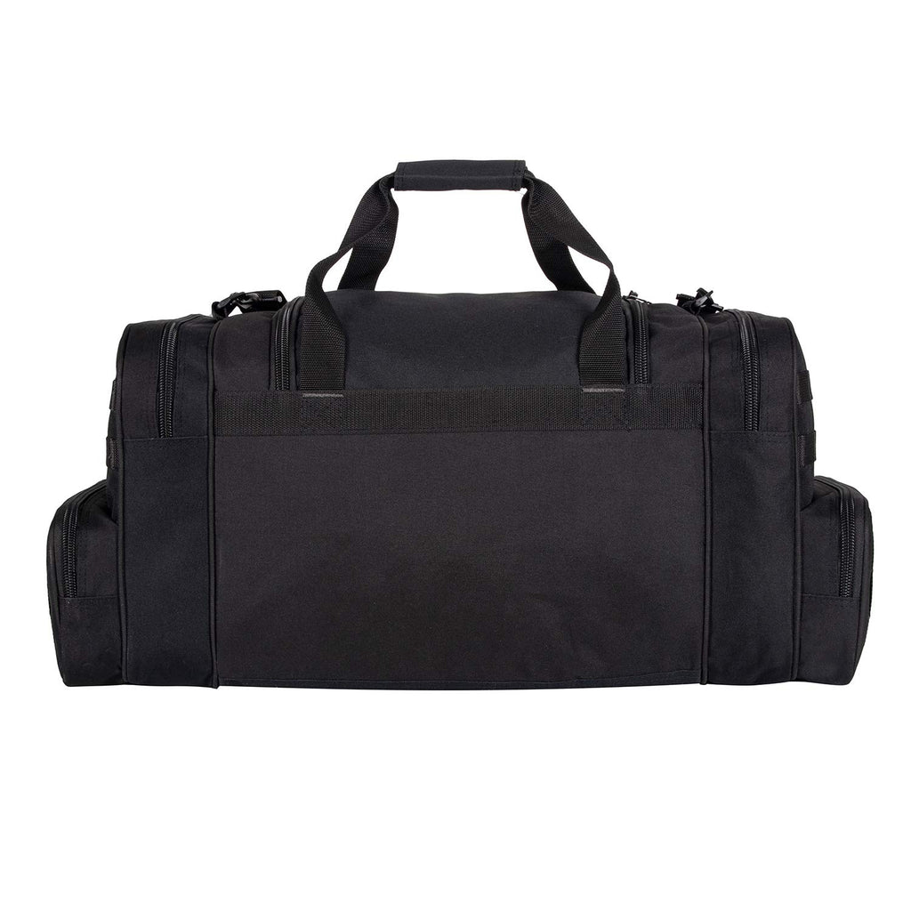 K-Cliffs Heavy Duty Tactical Range Duffel Quality Gear Travel Sports Gym Equipment Bag Military Molle Lockable Zippers with US Flag Patch 27 Inch Black – ##variant## 