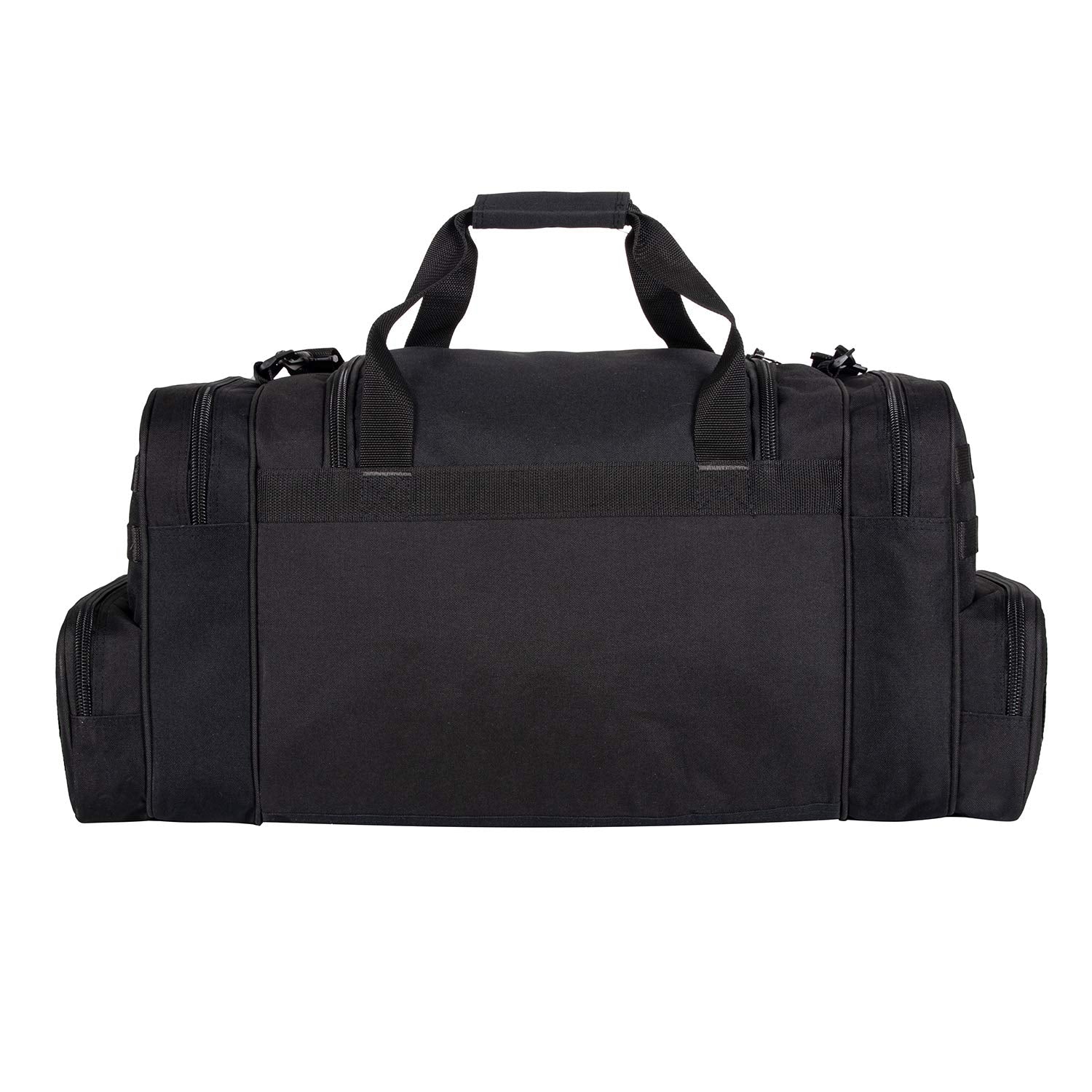 K-Cliffs Heavy Duty Tactical Range Duffel Quality Gear Travel Sports Gym Equipment Bag Military Molle Lockable Zippers with US Flag Patch 27 Inch Black – ##variant## 