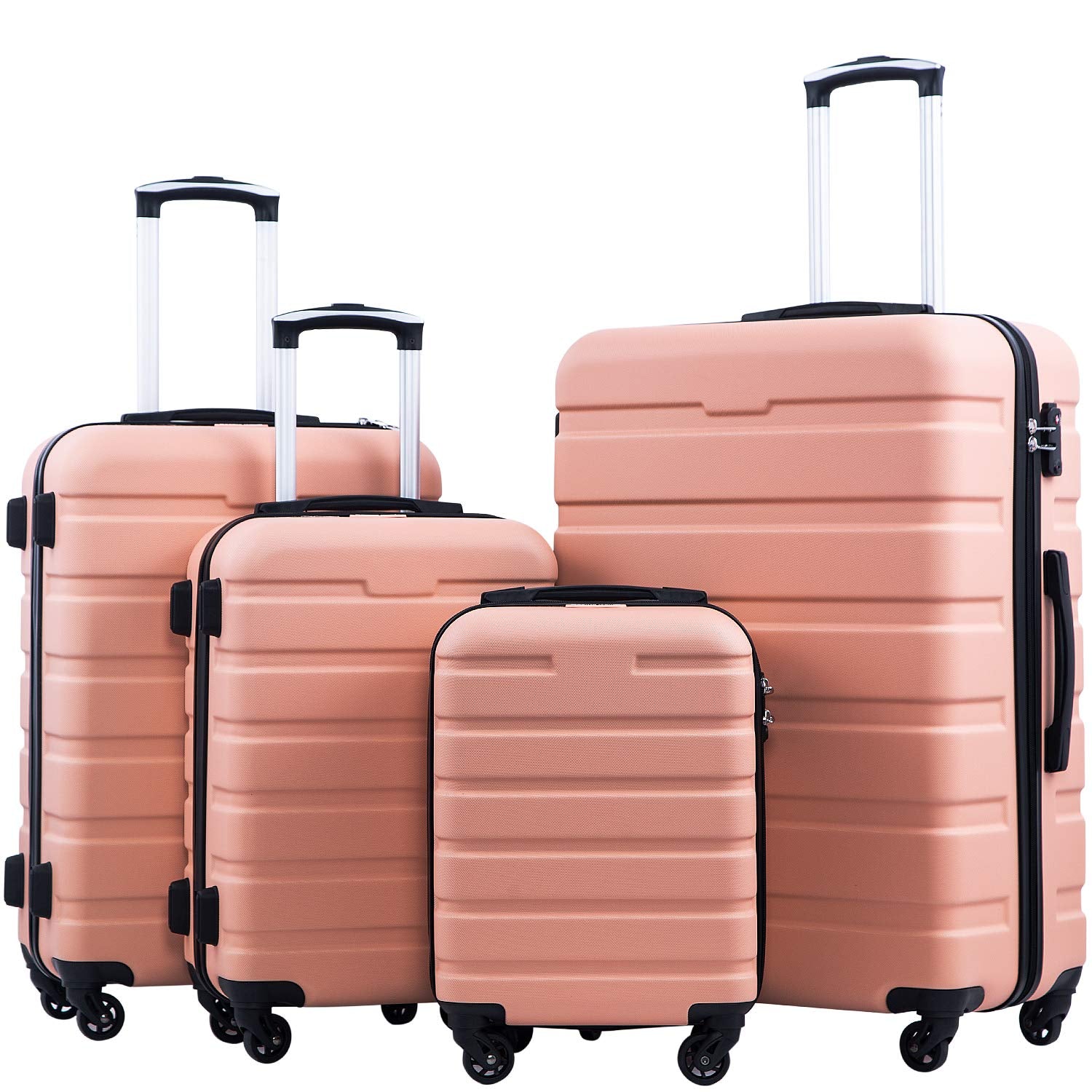 Coolife 3-Piece Hardshell Luggage Set - Navy