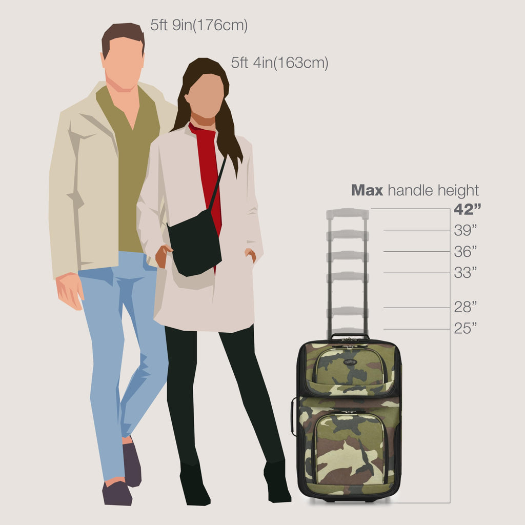 U.S. Traveler Rio Expandable Orange Carry-on -  by Handbags Specialist Headquarter | Available at Handbags Specialist Headquarter