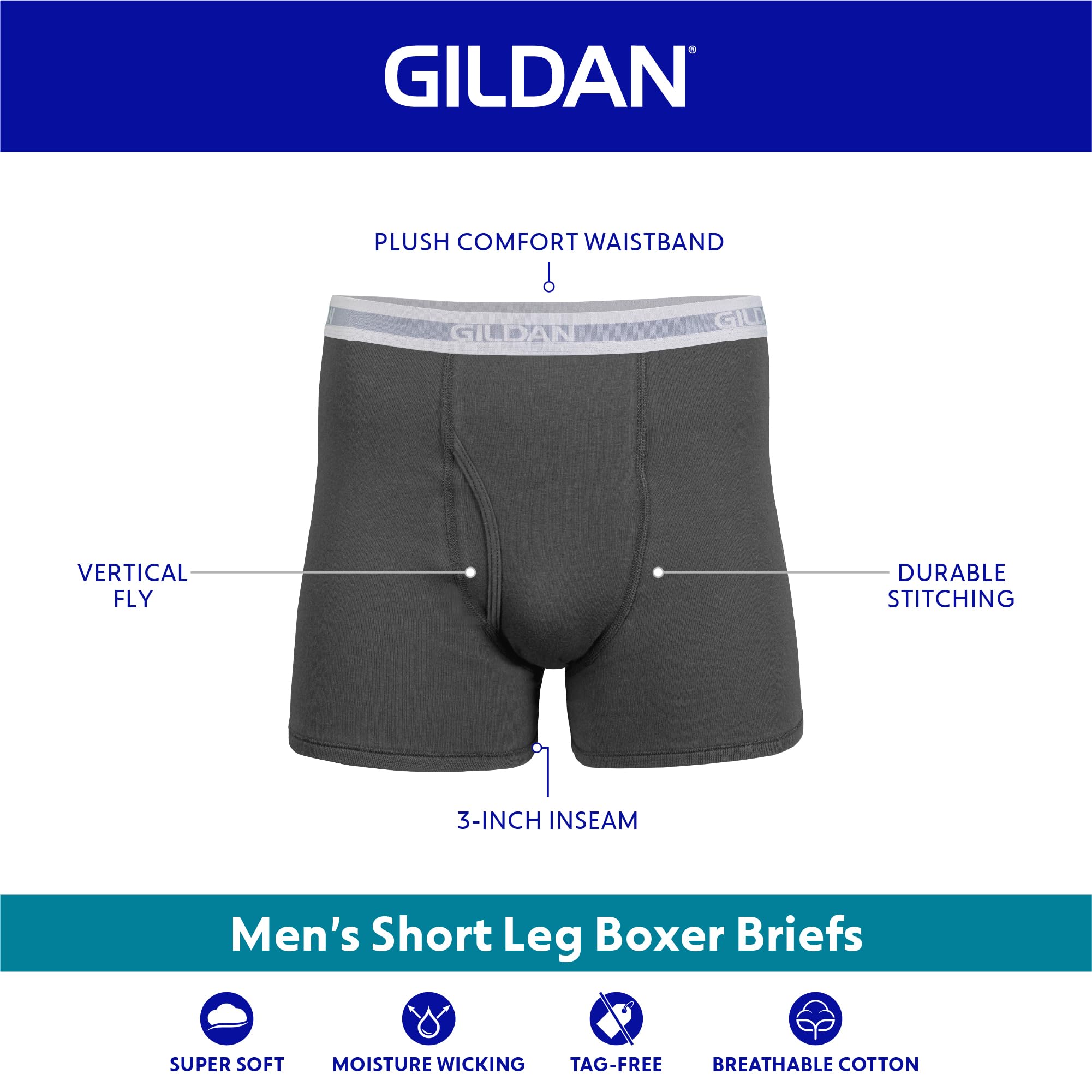 Gildan Men's Multipack Boxer Briefs