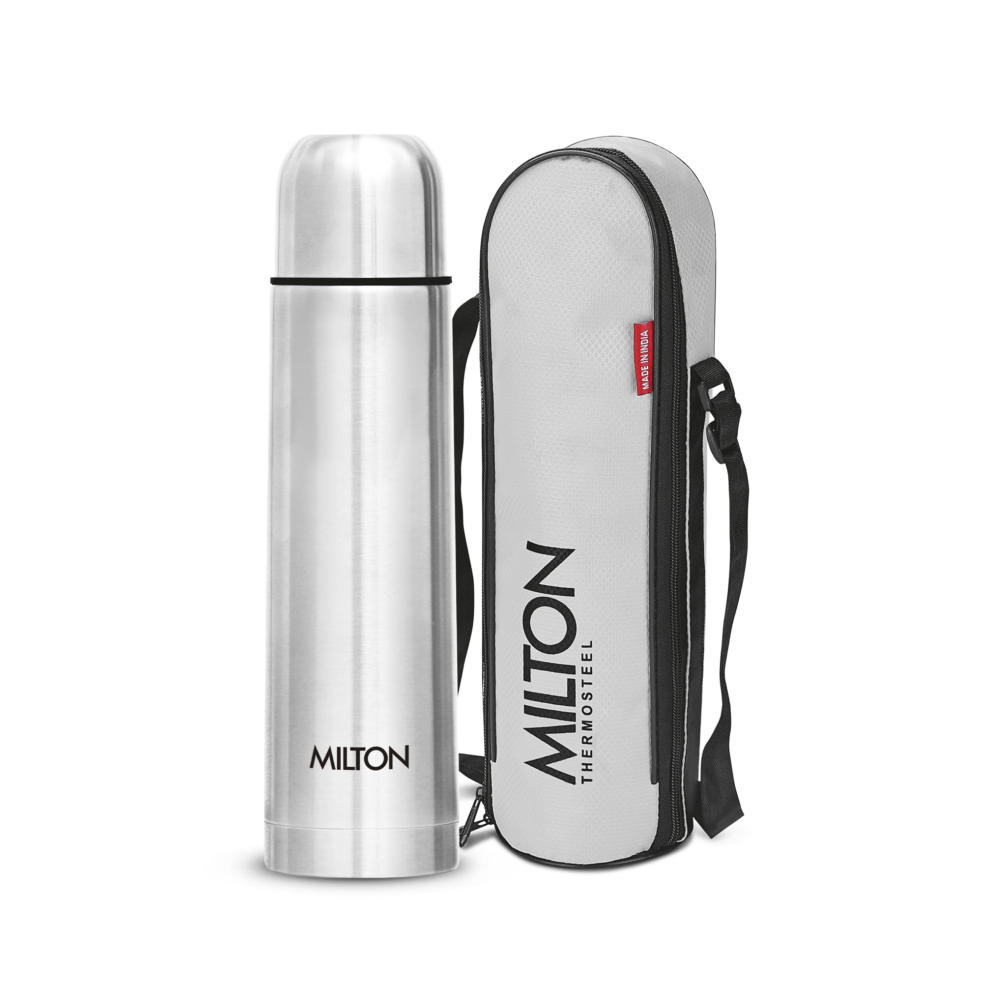 Milton Flip Lid Thermosteel 500ml - 24hr Hot & Cold - Water Bottles by Handbags Specialist Headquarter | Available at Handbags Specialist Headquarter