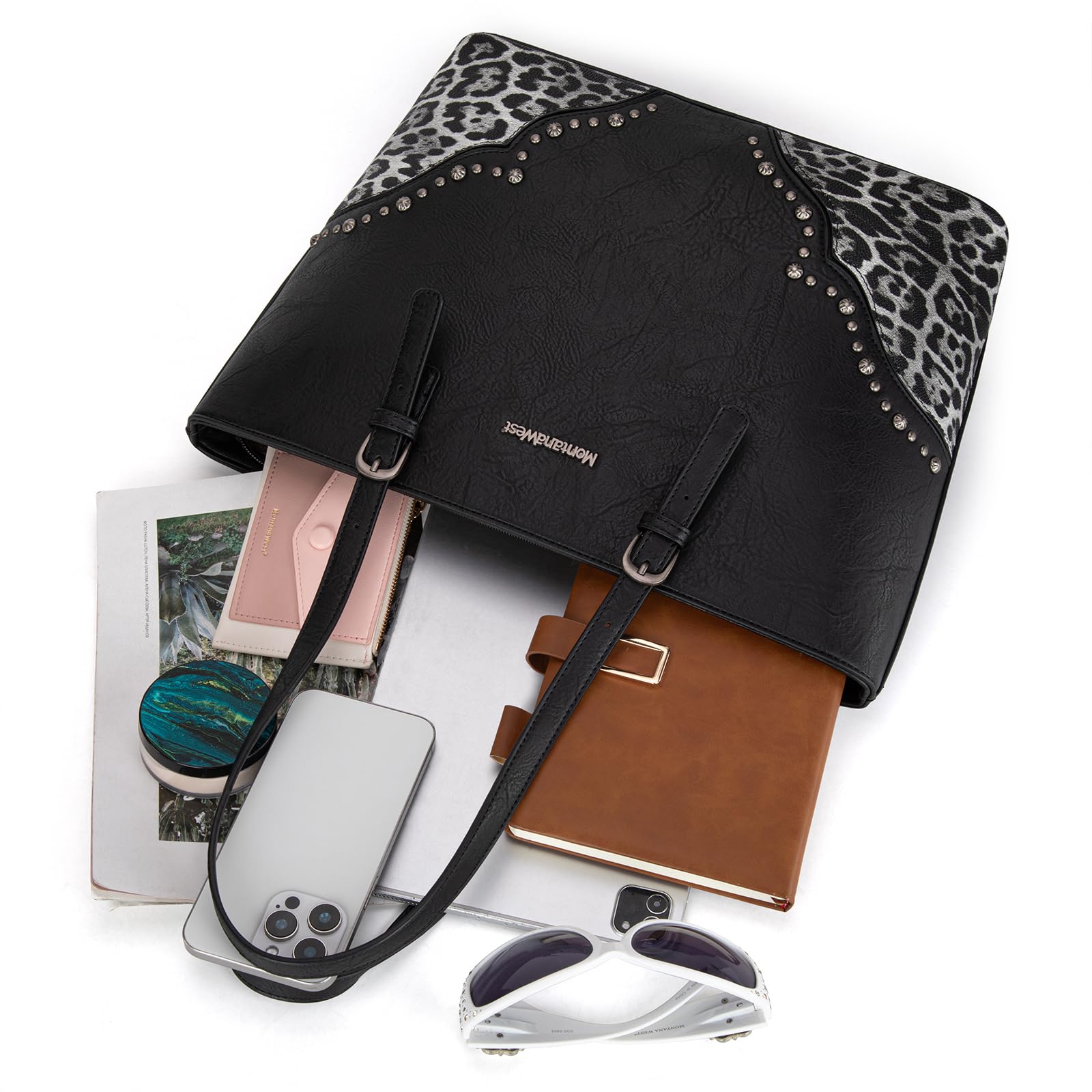 Leopard Luxe: Montana West 3pc Tote & Satchel Set