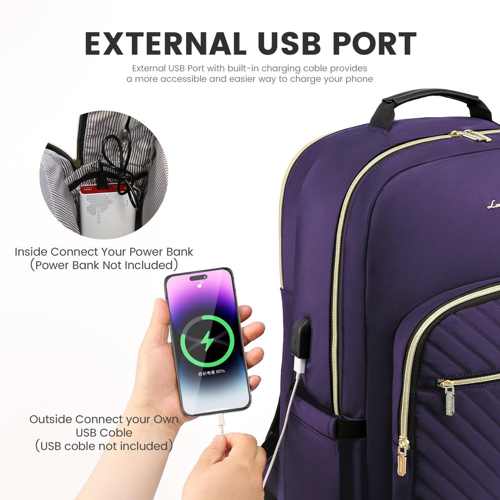 Chic Leather Laptop Backpack for Women - LoveVook - Backpack Bags by Handbags Specialist Headquarter | Available at Handbags Specialist Headquarter