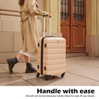 Coolife 3-Piece Hardshell Luggage Set - Navy