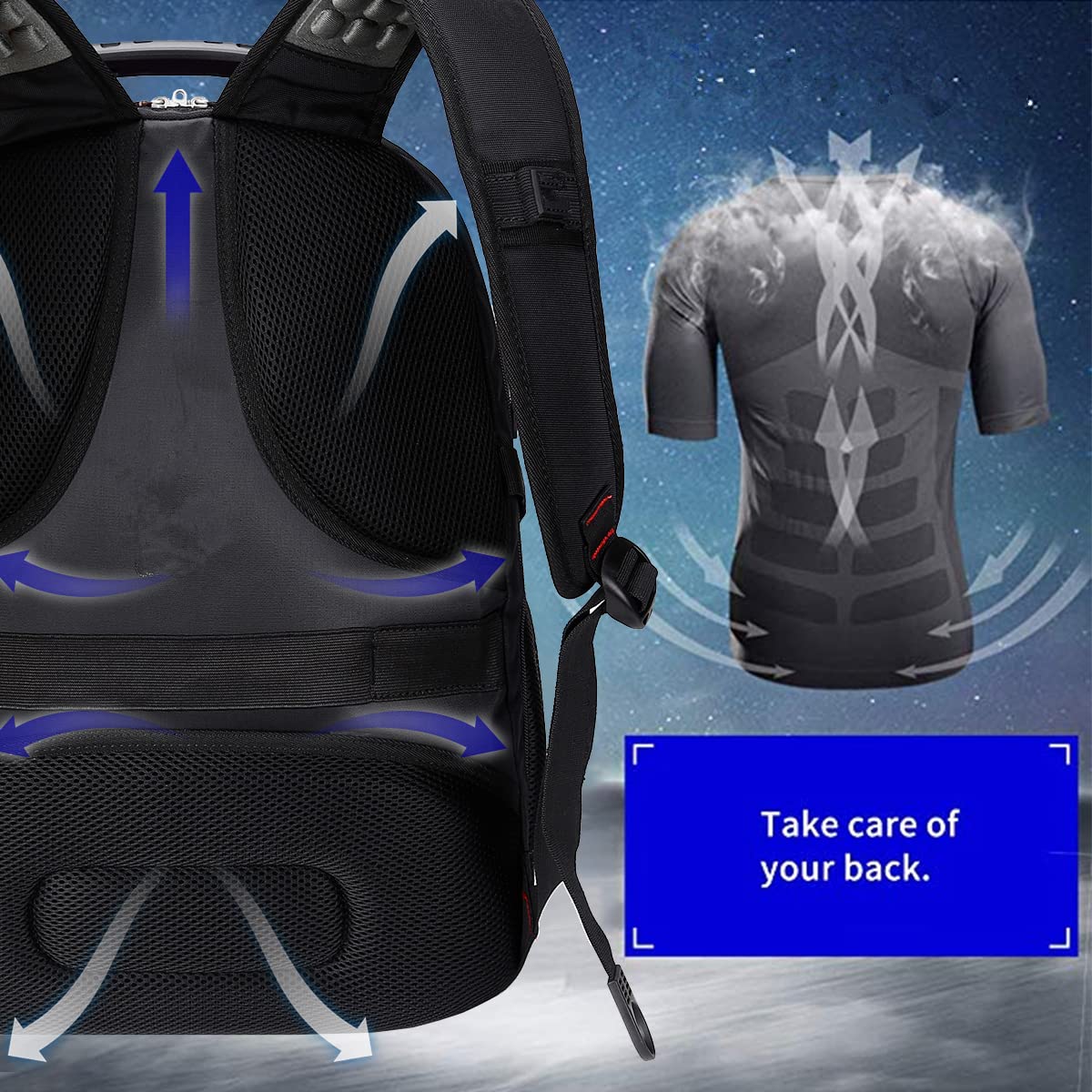 SHRRADOO 50L USB Travel Laptop Backpack - Airline Approved - Backpack Bags by Handbags Specialist Headquarter | Available at Handbags Specialist Headquarter