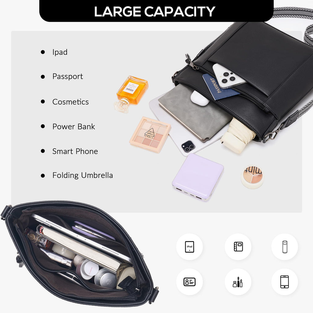 Chic Leather Crossbody with Card Slots for Women -  by Handbags Specialist Headquarter | Available at Handbags Specialist Headquarter