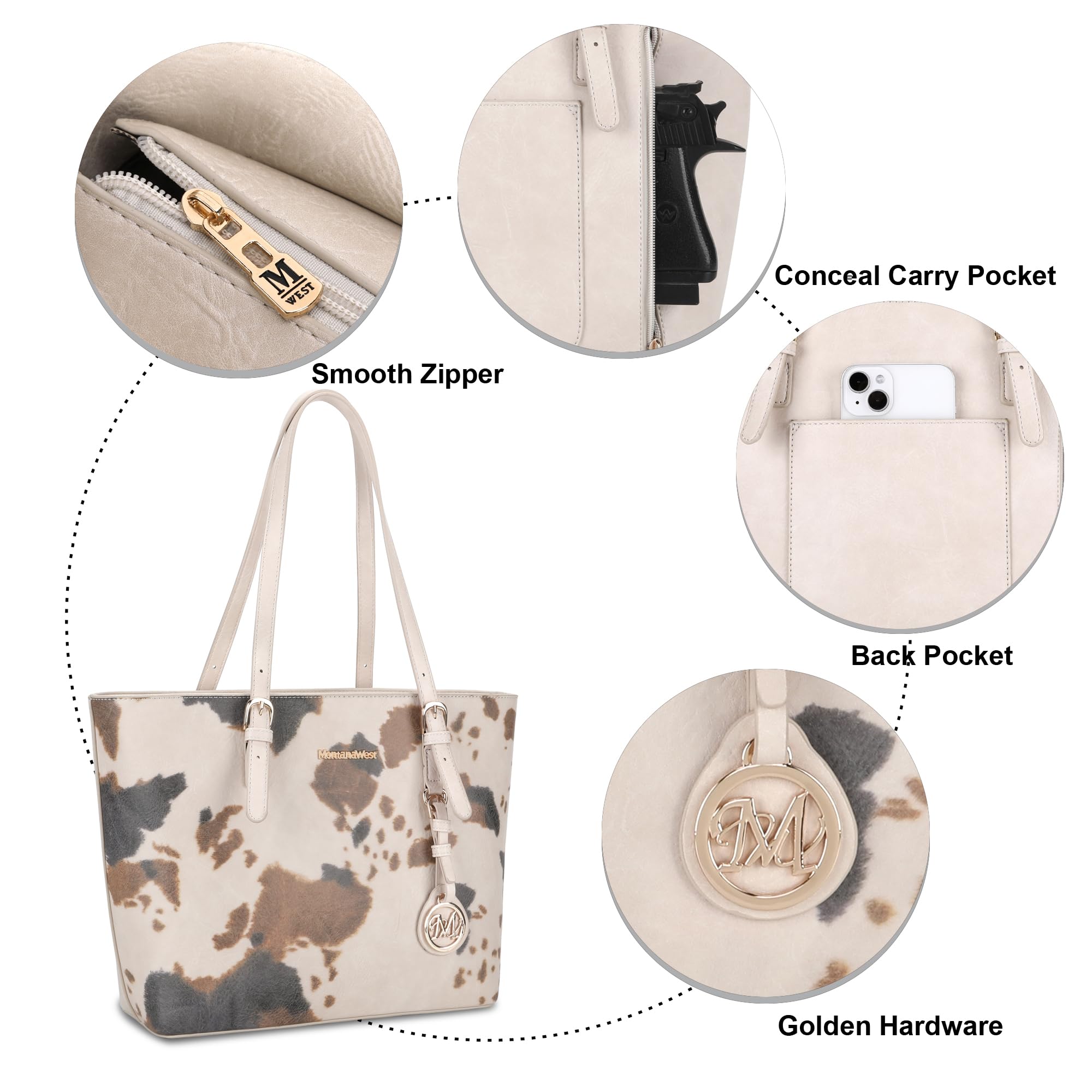 Leopard Luxe: Montana West 3pc Tote & Satchel Set