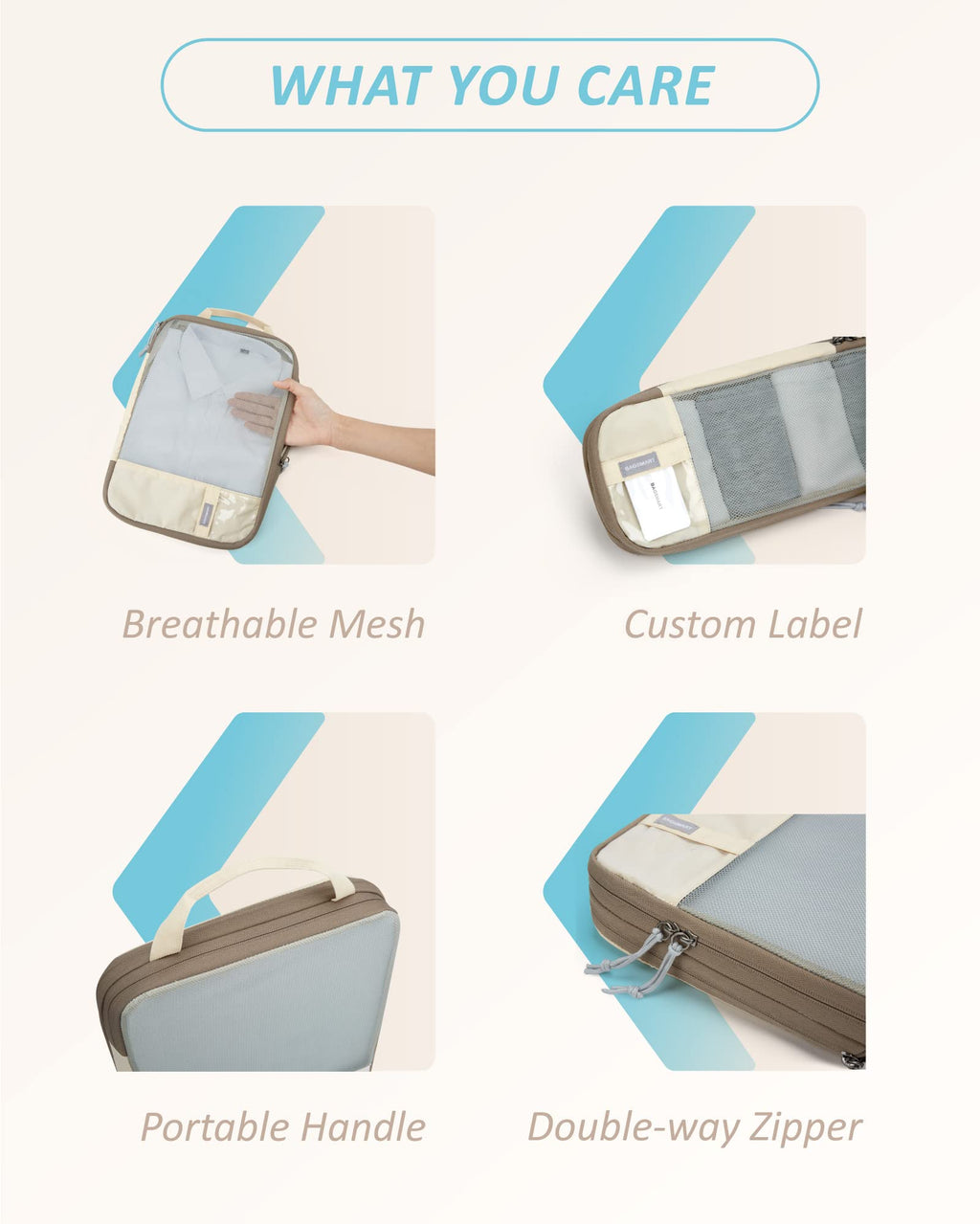 PackPro 6 Set Compression Cubes for Travel - Luggage Travel Bags by Handbags Specialist Headquarter | Available at Handbags Specialist Headquarter