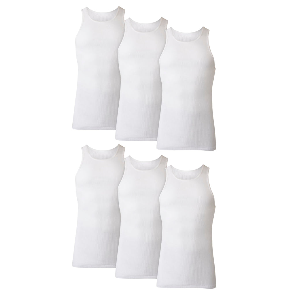 CoolFlex Men's Ribbed Tank Pack - White/Black/Gray
