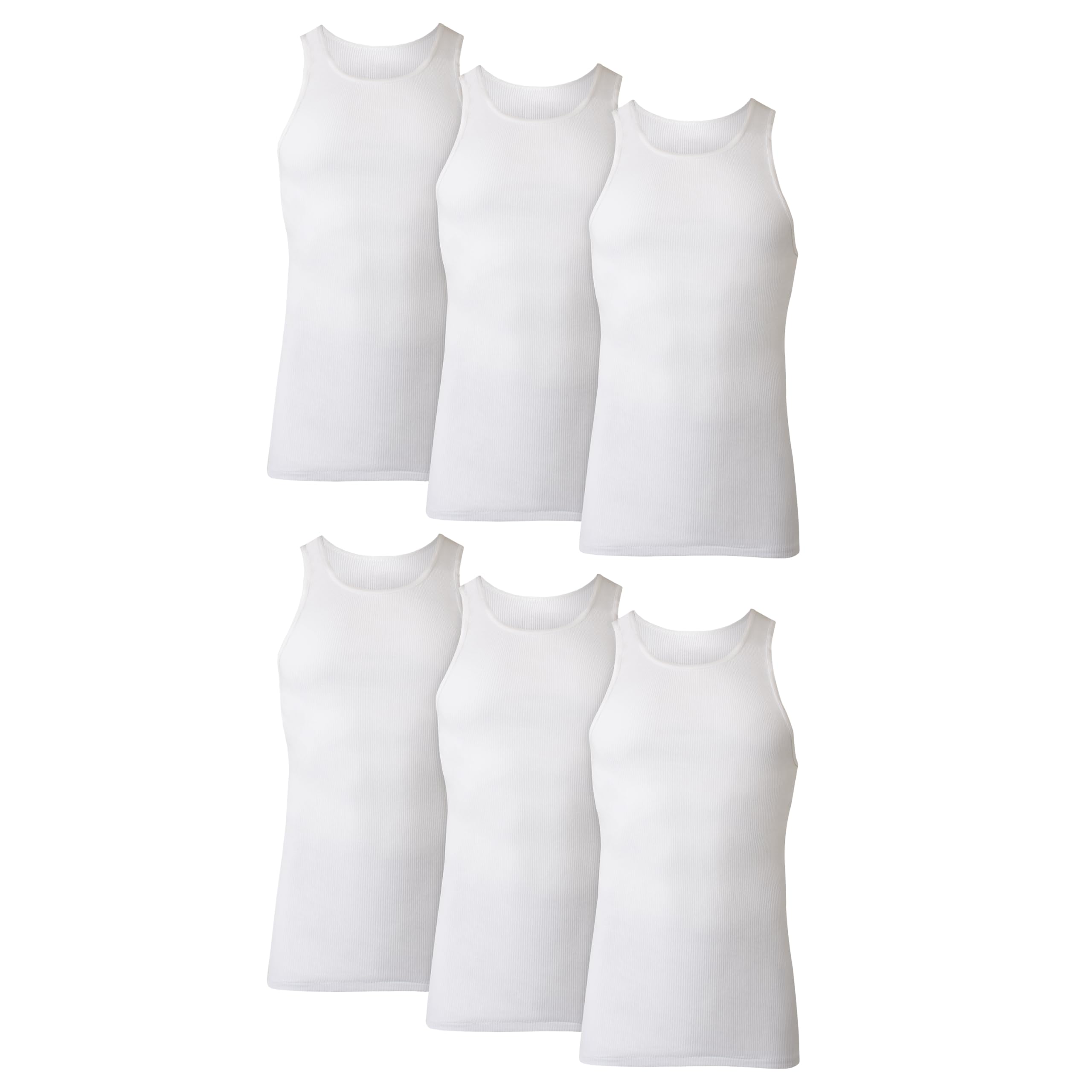 CoolFlex Men's Ribbed Tank Pack - White/Black/Gray