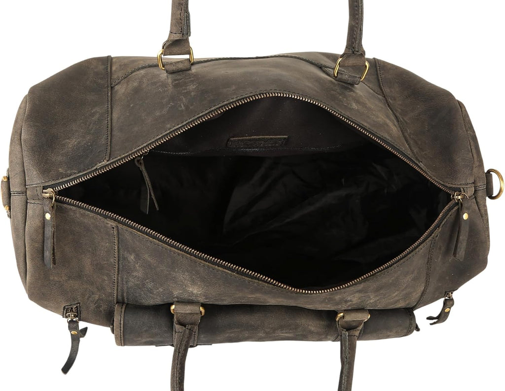 Leather Travel Duffle Bag Cabin Friendly Carry-On