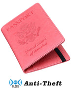 HerriaT RFID Leather Passport Wallet - Gray -  by Handbags Specialist Headquarter | Available at Handbags Specialist Headquarter