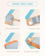 PackPro 6 Set Compression Cubes for Travel - Luggage Travel Bags by Handbags Specialist Headquarter | Available at Handbags Specialist Headquarter