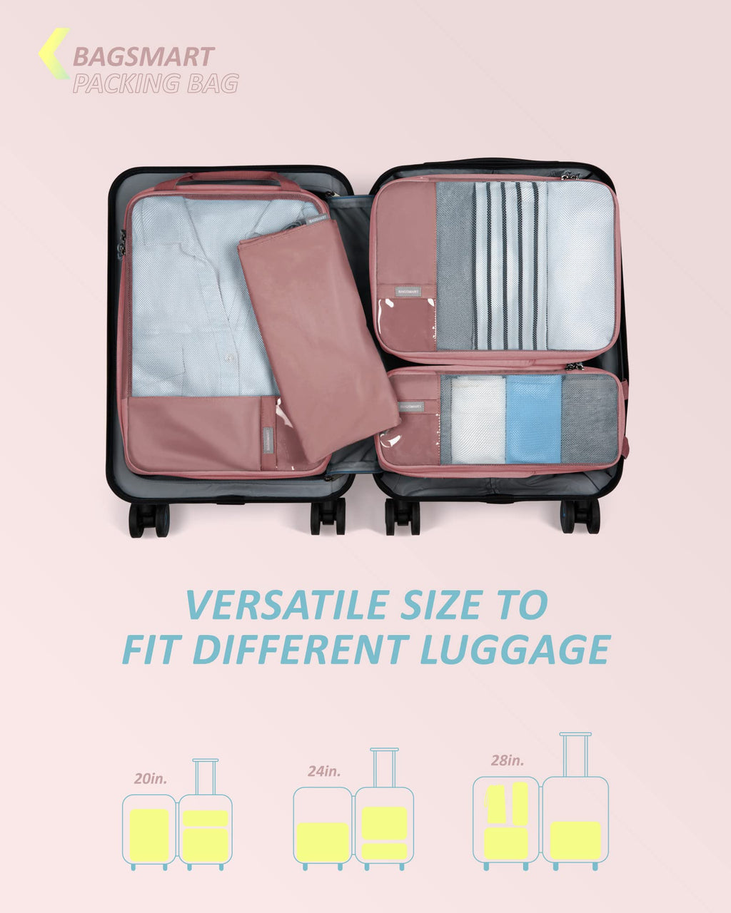 PackPro 6 Set Compression Cubes for Travel - Luggage Travel Bags by Handbags Specialist Headquarter | Available at Handbags Specialist Headquarter