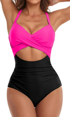Eomenie Women's Tummy Control Cutout Swimsuit