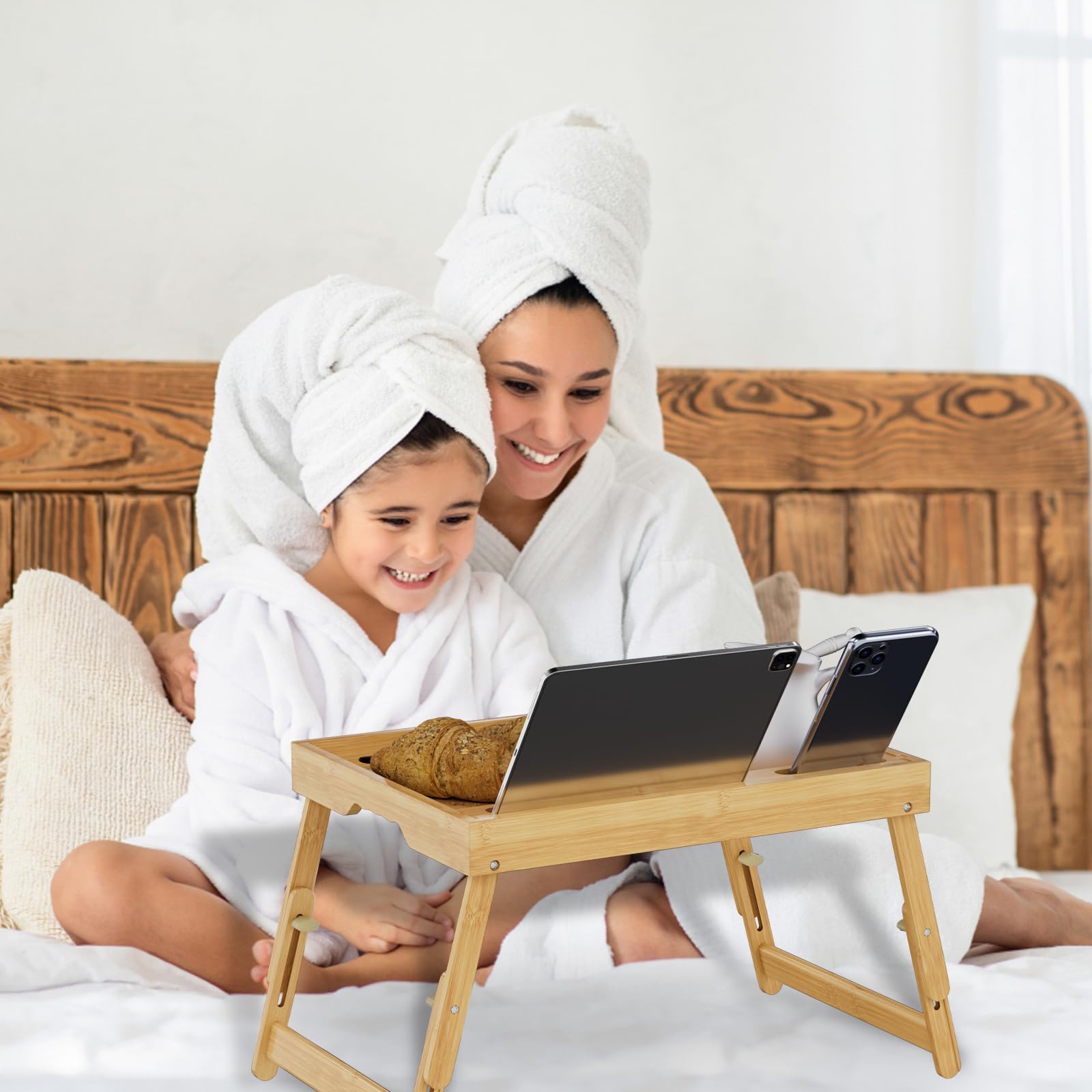 Artmeer Bamboo Foldable Bed & Laptop Tray - 2 Pack - Decor by Handbags Specialist Headquarter | Available at Handbags Specialist Headquarter