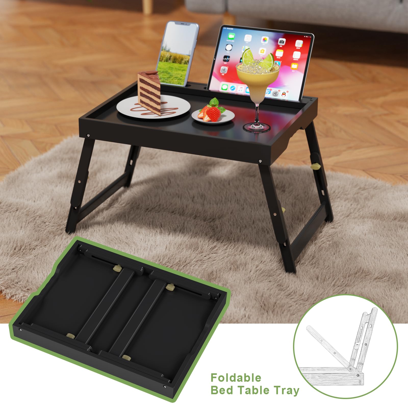 Artmeer Bamboo Foldable Bed & Laptop Tray - 2 Pack - Decor by Handbags Specialist Headquarter | Available at Handbags Specialist Headquarter