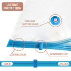 CozyVac Travel Bags with Pump - 6 Pack Space Savers -  by Handbags Specialist Headquarter | Available at Handbags Specialist Headquarter